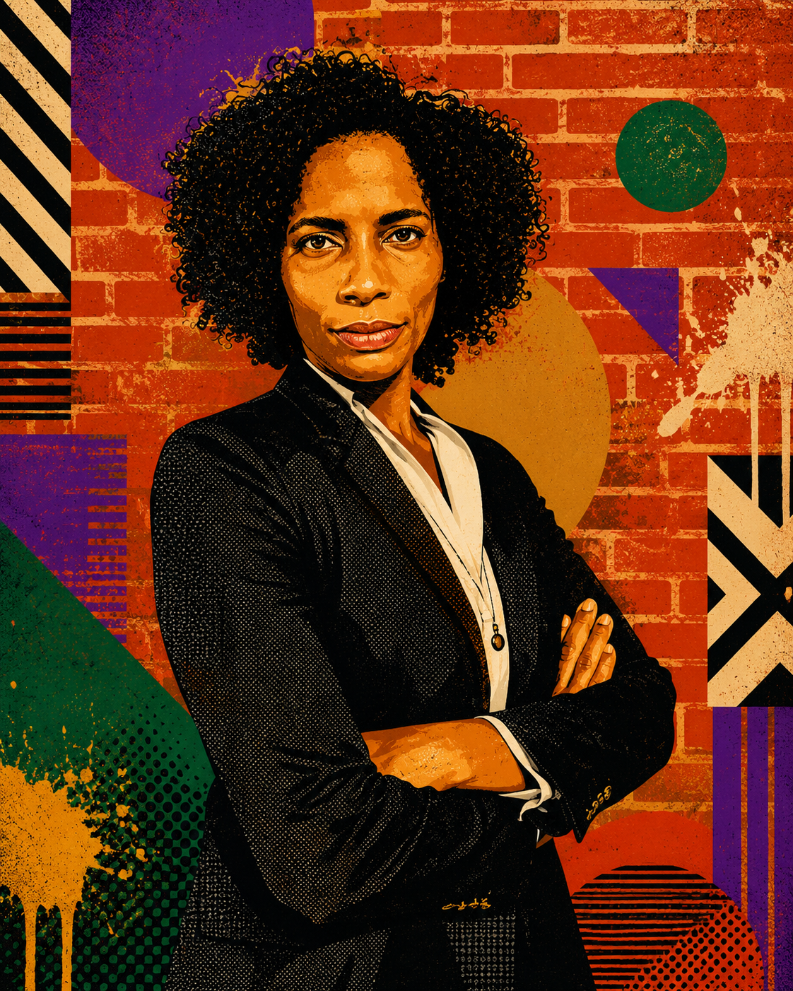 Black business owner standing in her business